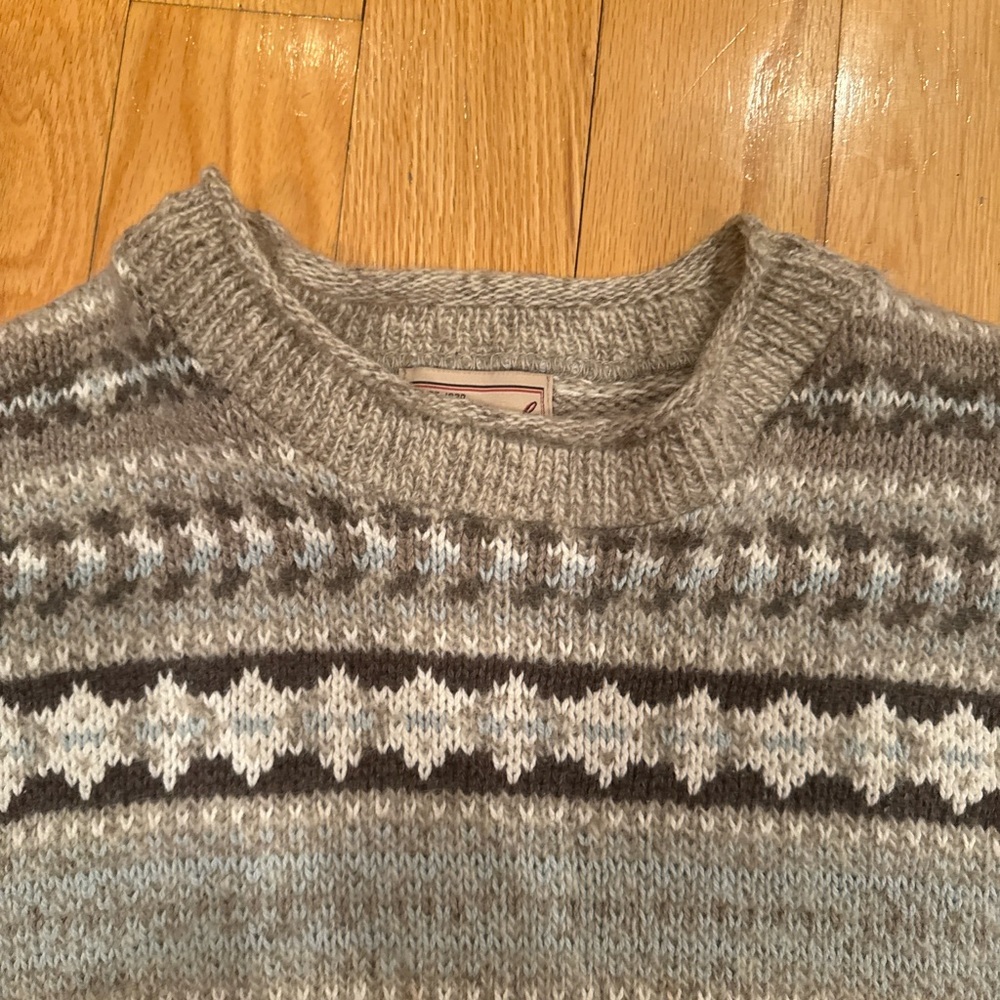 Vintage Woolrich Fair Isle Knit Sweater Cozy Oversized - Picture 7 of 8